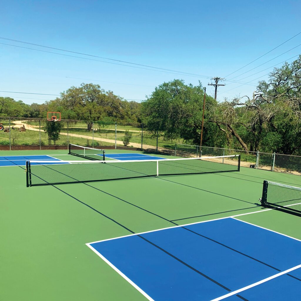 InPickleball |  Pickleball Rentals | Hill Country Haven | San Marcos, TX | Stonehaven Ranch in Texas is big enough to host a pickle tourney