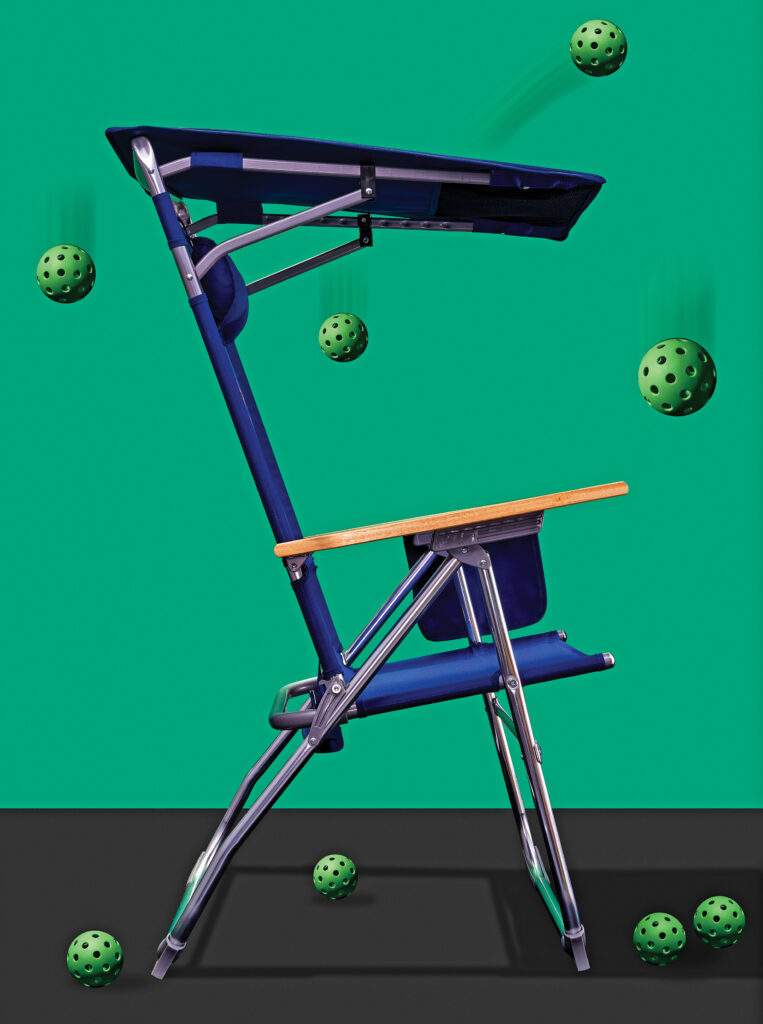 InPickleball | Portable chair guide | Tommy Bahama Highboy Chair with shade